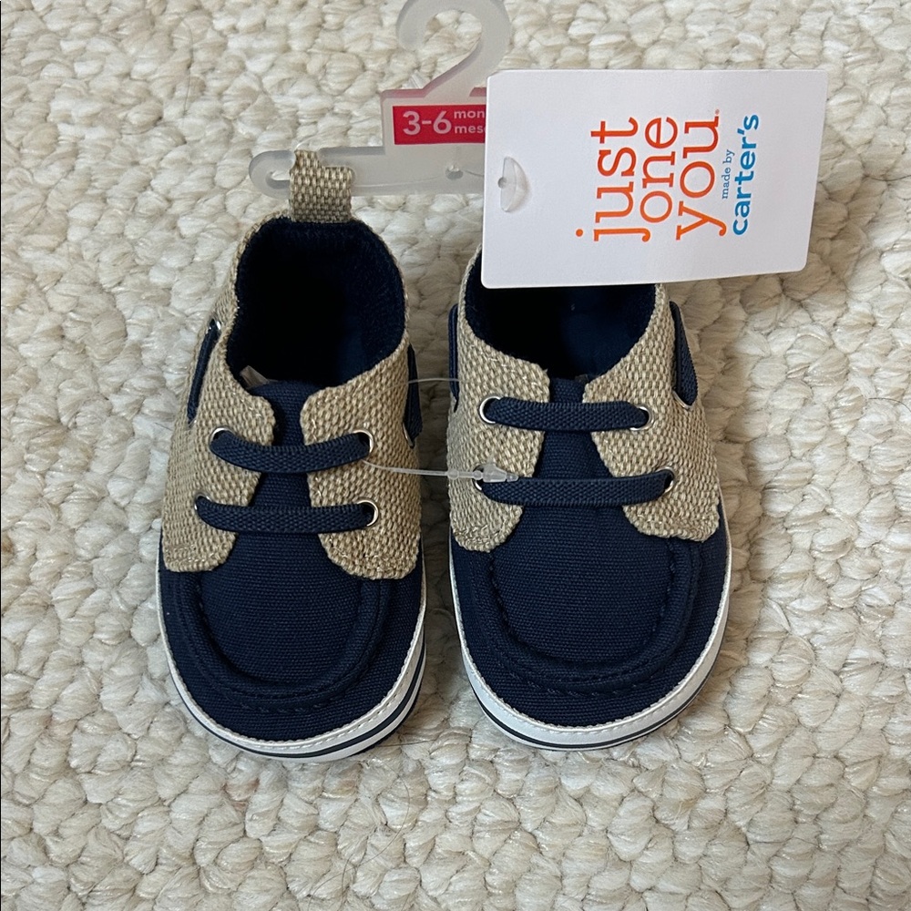Carter's Navy and Tan Baby Shoes